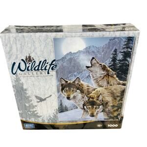 Wildlife Gallery: Moon Dancers Wolf 1000 pc jigsaw Mega Puzzle